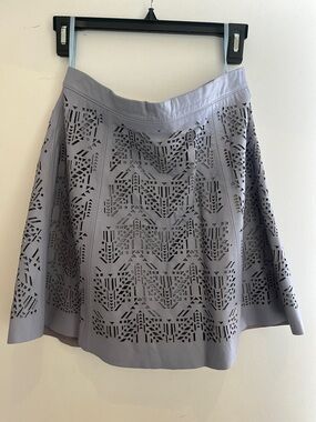 Parker Periwinkle Laser-Cut Circle Skater Skirt